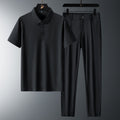 Business Casual Mens Ice-silk Suit