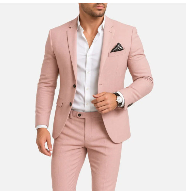 New SpringSummer Commuter Casual Plus-Size British Suit For Men