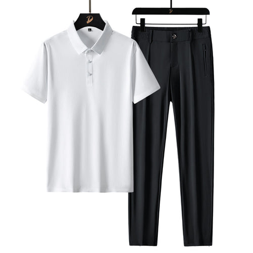 Business Casual Mens Ice-silk Suit